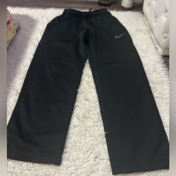 NIKE heavy thick  sweatpants elastic waistband drawstring black - Picture 1 of 4